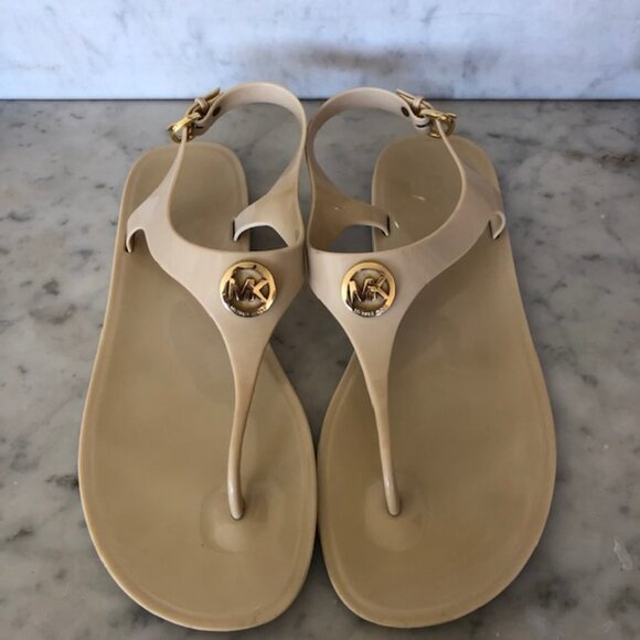 MICHAEL Michael Kors Shoes - MICHAEL KORS Lillie Jelly Thong Sandal Ivory 10M